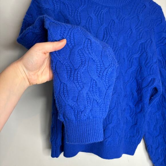 Thinking Mu Carmen Sweater Blue Braided Wool Sweater - Picture 5 of 11